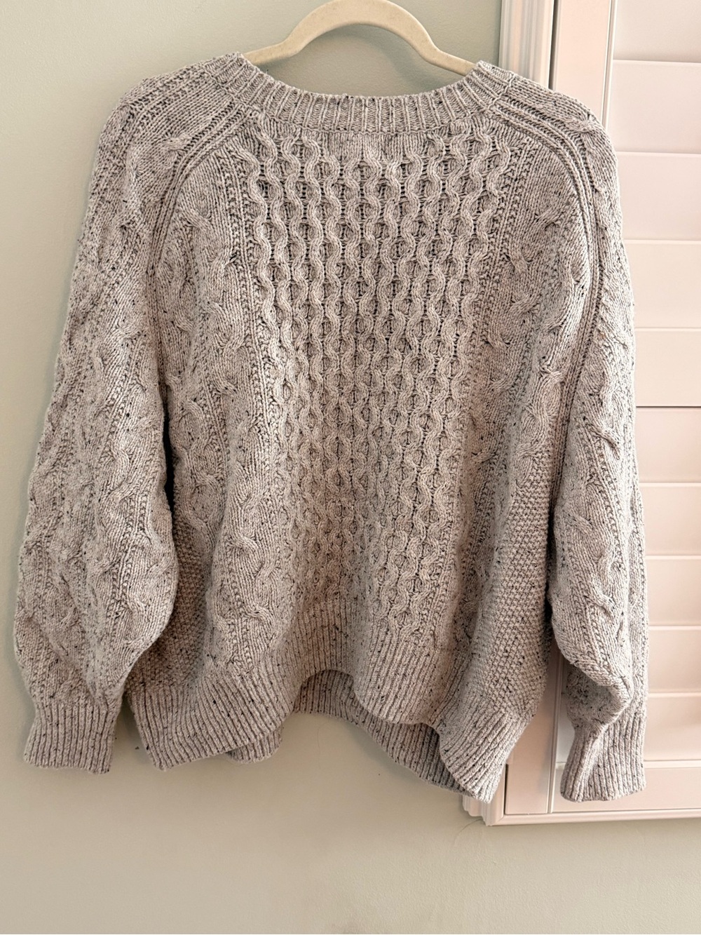 Universal Thread Light Gray Cable Knit Crewneck Sweater - Picture 4 of 4